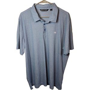 Travis Matthew Mens Light Blue Pima Cotton Polo Shirt XXL